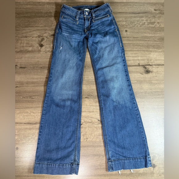 Ariat Denim Women’s Trousers Flare Leg Denim Jeans 25R - Picture 2 of 8